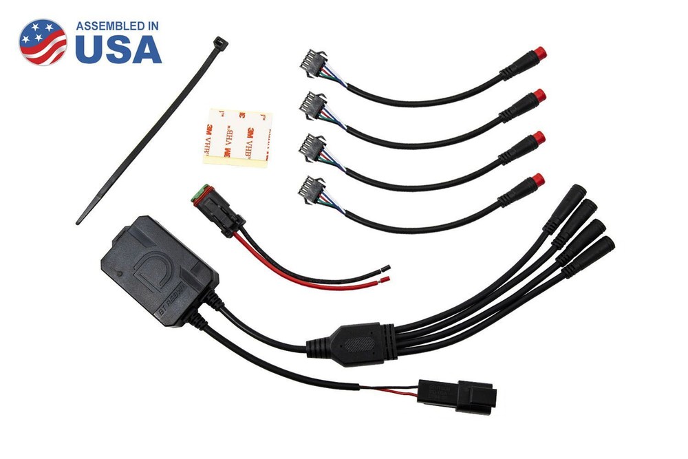 Diode Dynamics Stage Series RGBW LED Rock Lights (8-Pack) w/Bluetooth Controller