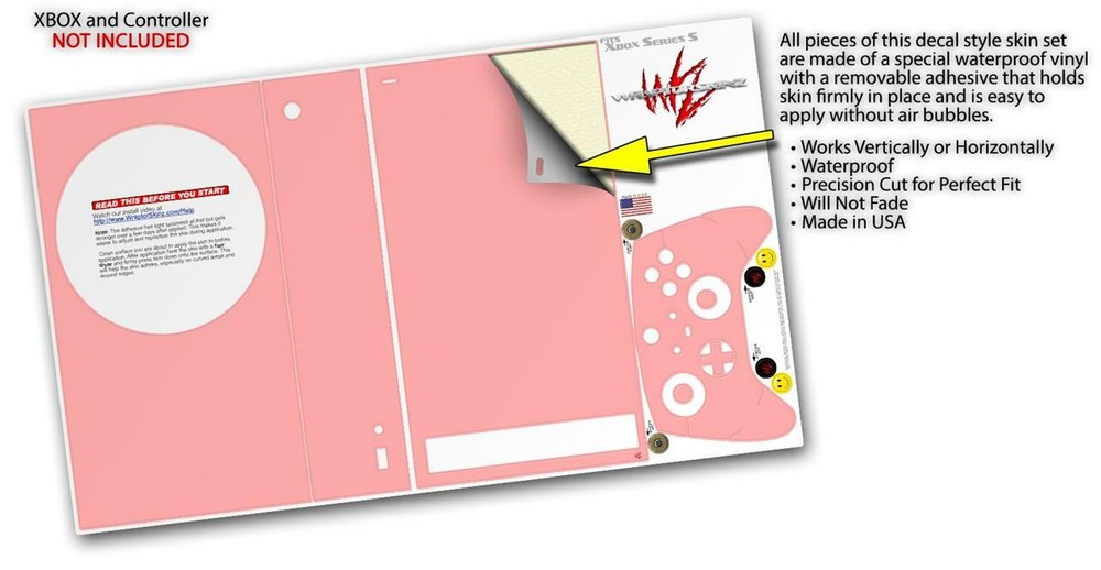 Skins XBOX Series S Console Controller Solids Collection Pink