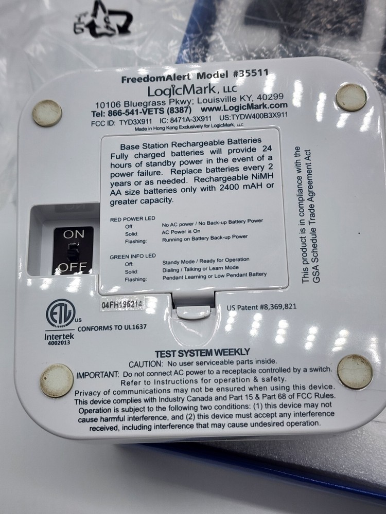 Freedom Alert Personal Emergency Response System With 911 Forwarding Model 35511
