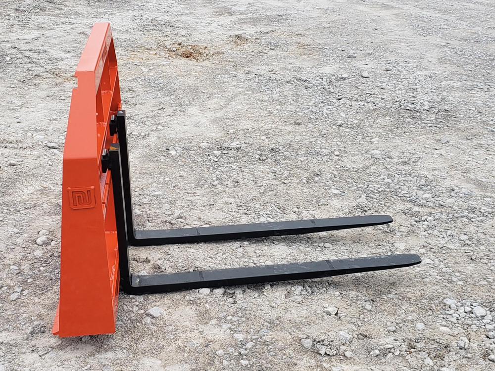 48" Root Grapple and 42" Long Pallet Forks Quick Attach Attachment Combo Package