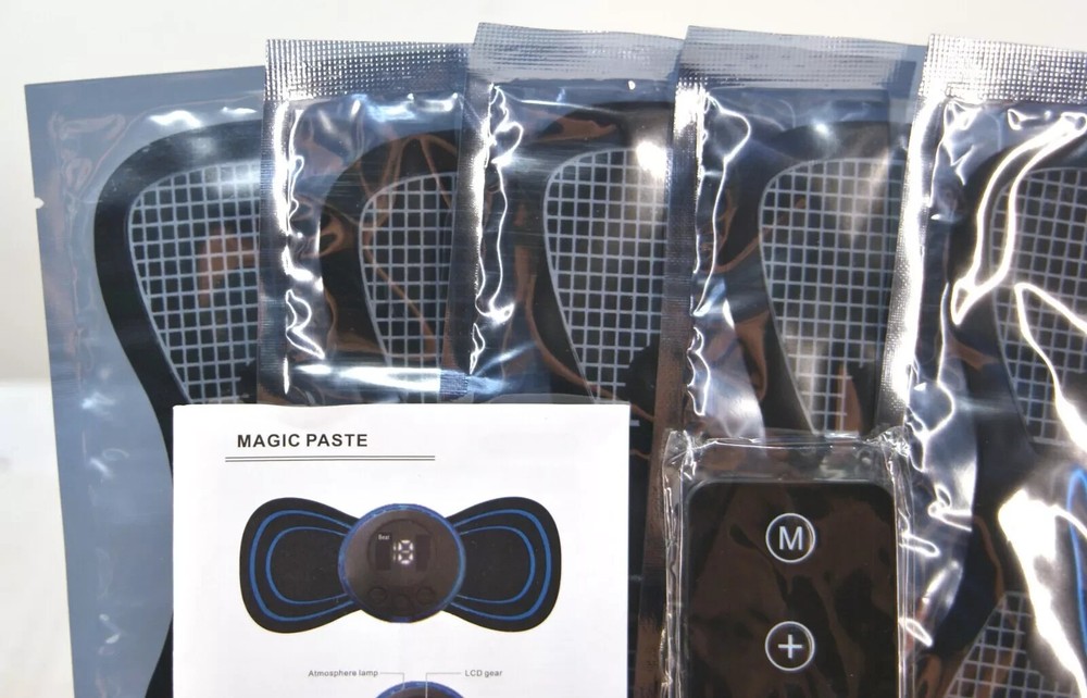 LazyTech EMS Electrical Muscle Stimulator 8 Modes 5 Pads Remote