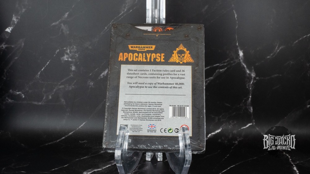 Necrons Apocalypse Data Cards Sealed OOP Warhammer 40K