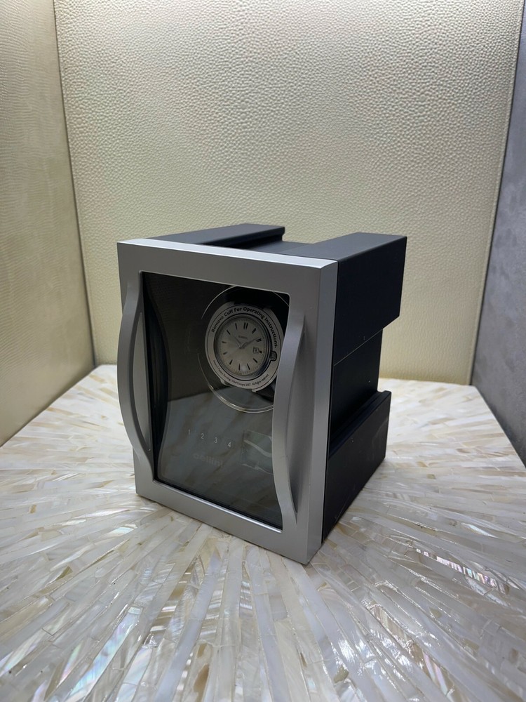 Cellini Single Watch Winder with Glass Cover, Black