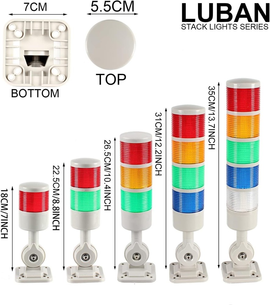 Led Signal Tower Stack Lights Industrial Warning Lights 4-Layer 12V24V