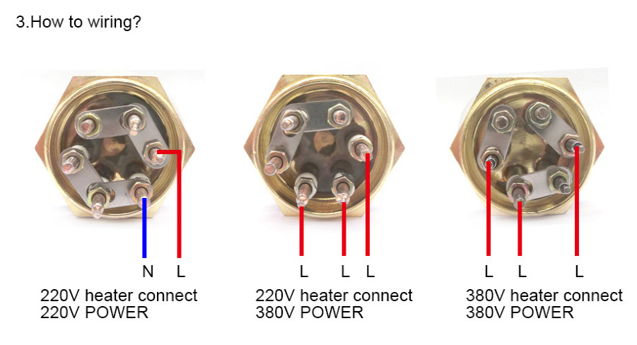 Electric Heating Element 1.25"/1.5"/2" Thread 3KW-12KW 110V-380V Solar/Brewing
