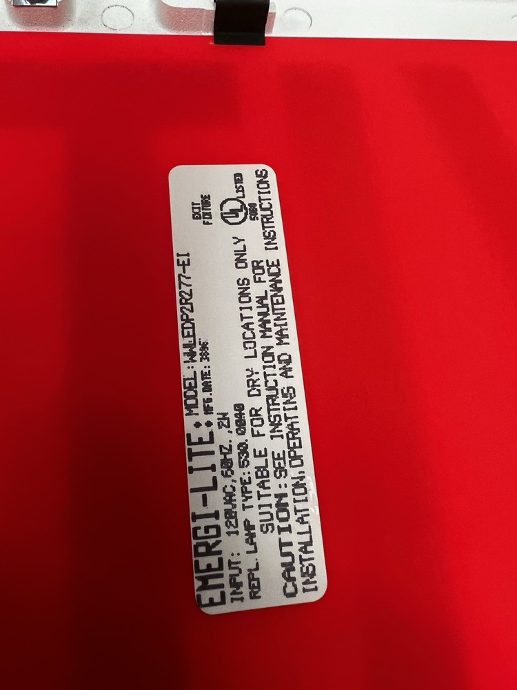 Emergi-Lite WWLEDP2R277-EI Double-sided LED EXIT light, Red