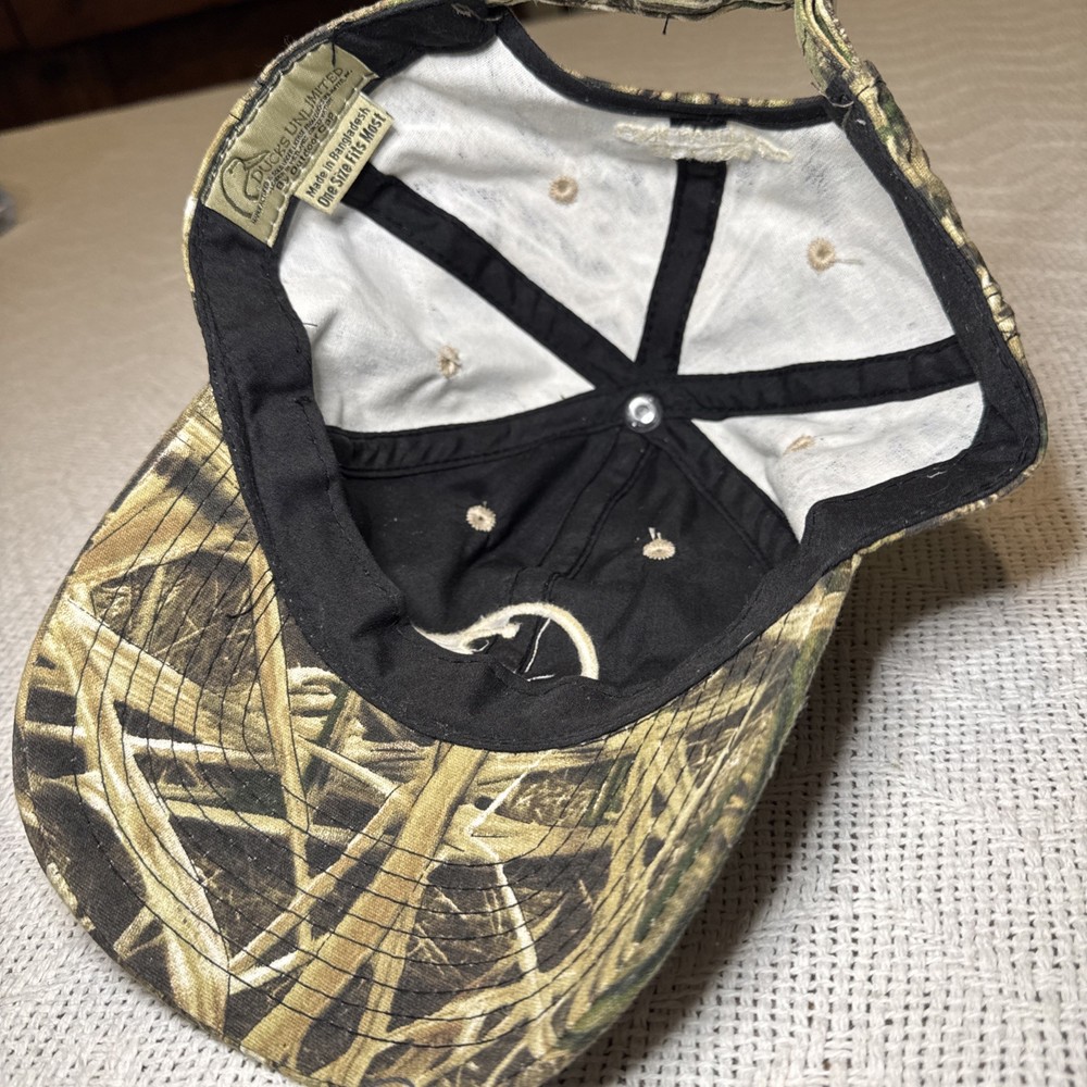 Ducks Unlimited Mossy Oak Shadow Grass Camo Adjustable Strapback Cap Hat NEW NWT