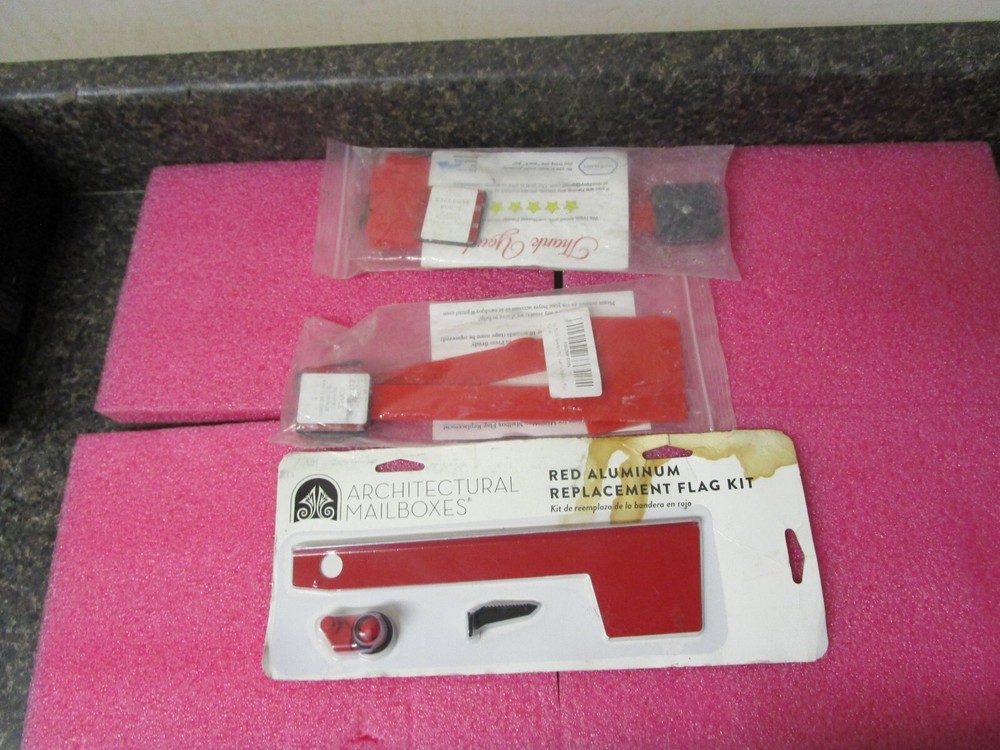 NEW! Qty (3) Red Flag Replacement Mailbox Flags