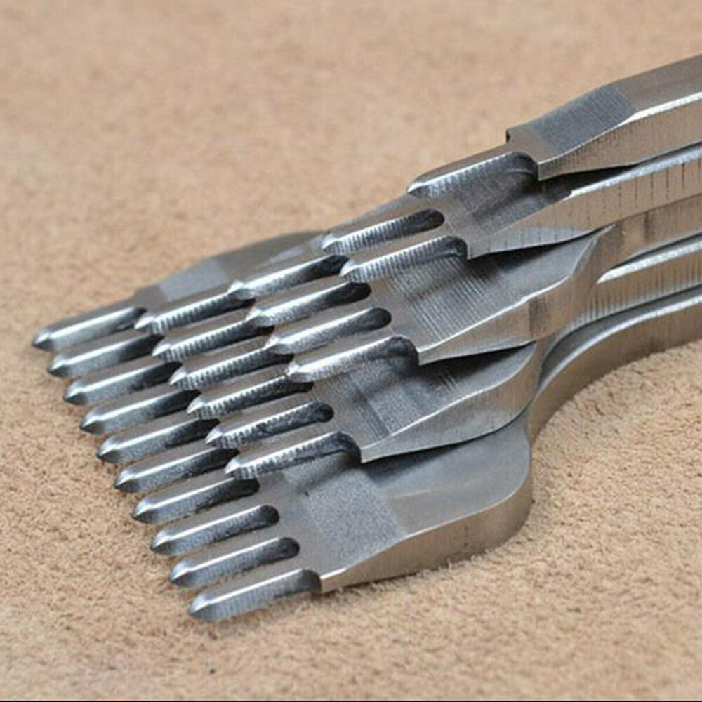 4Pcs Leather Hole Punch Chisel Leather Craft Stitching Tools Hammer 3/4/5mm Set