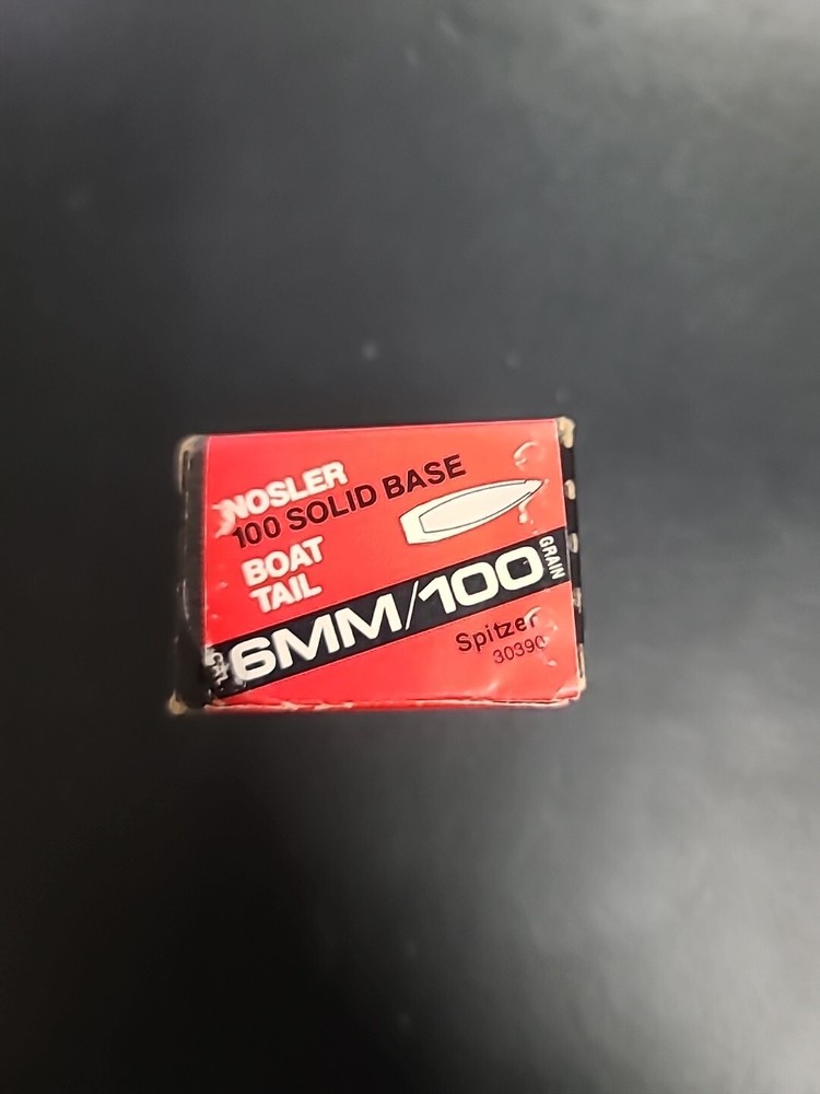 Nosler 6mm 100gr Solid Base Ballistic Tip Empty Bullet Box