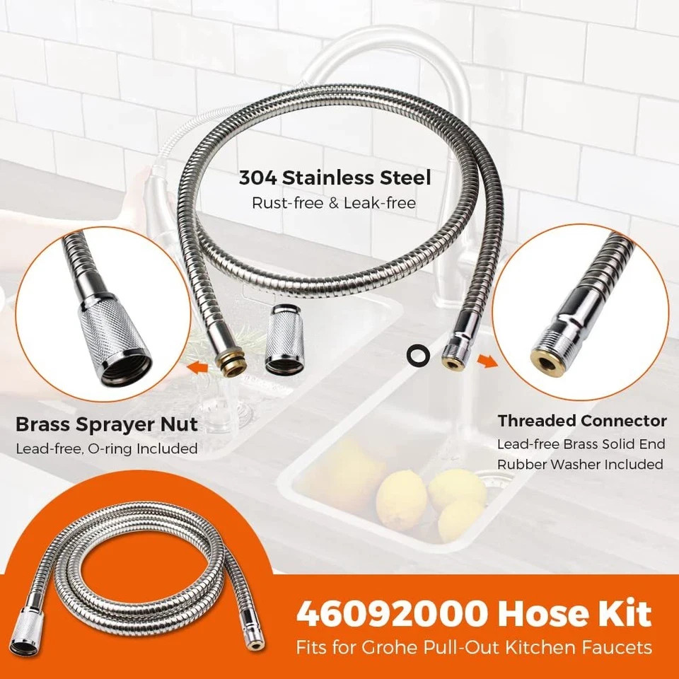 46092000 Pull Out Spray Hose for Grohe Kitchen Faucets Pull Down Kitchen