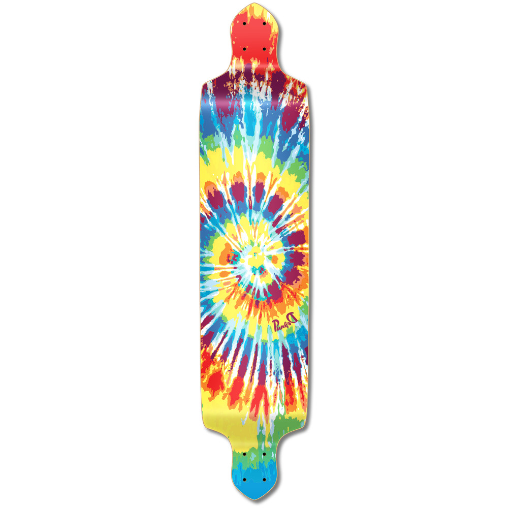 Yocaher Drop Down Tiedye Original Longboard Deck  (DECK ONLY)