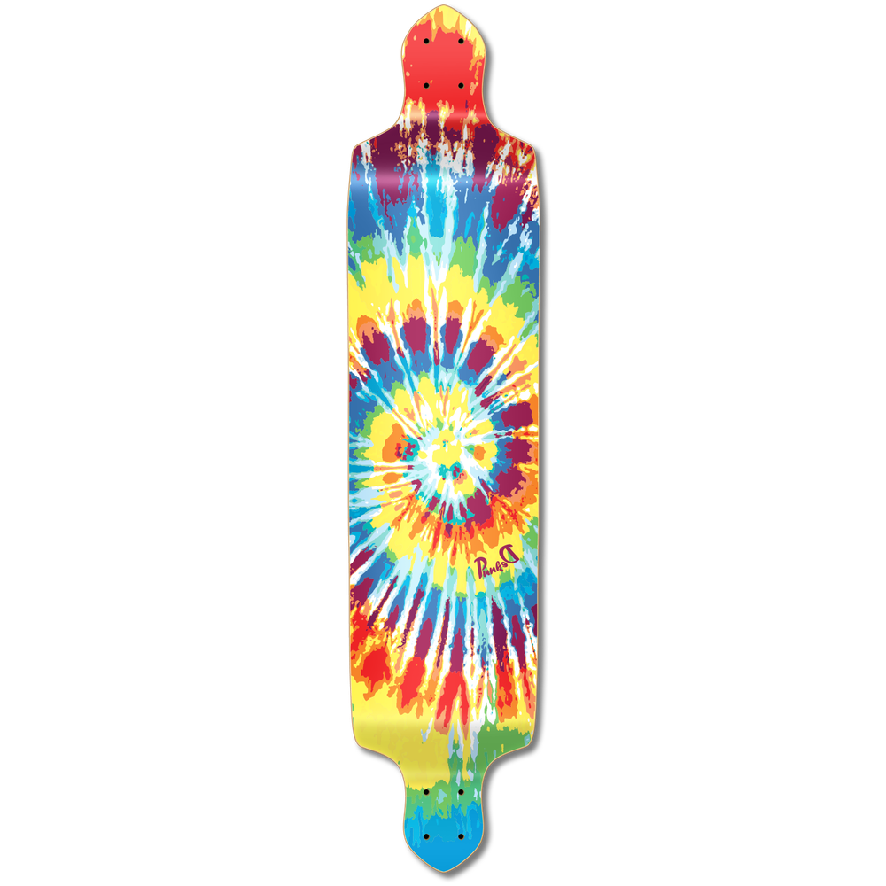 Yocaher Drop Down Tiedye Original Longboard Deck (DECK ONLY)