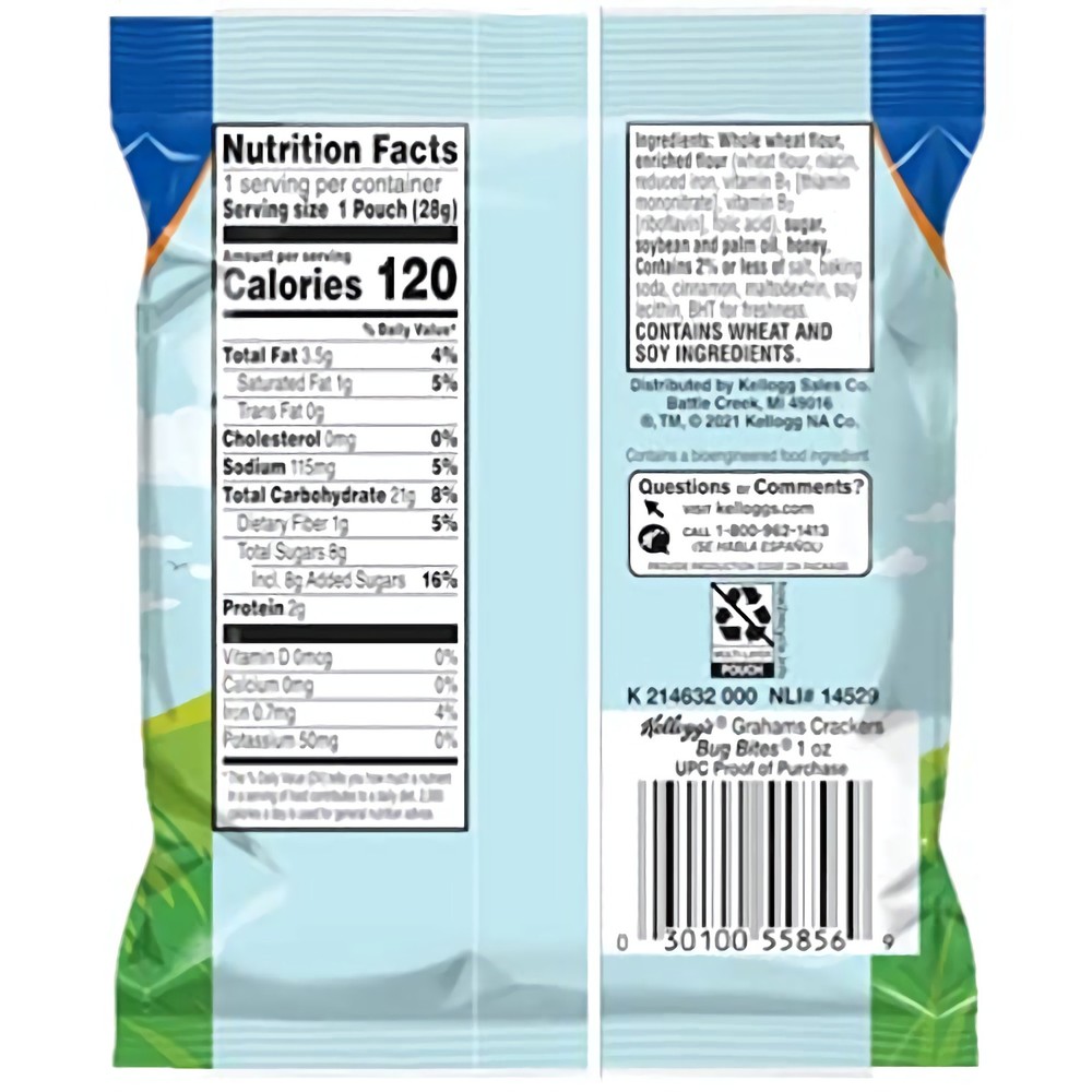 Bug Bites Grahams Crackers, 1 Oz, 20 Packs