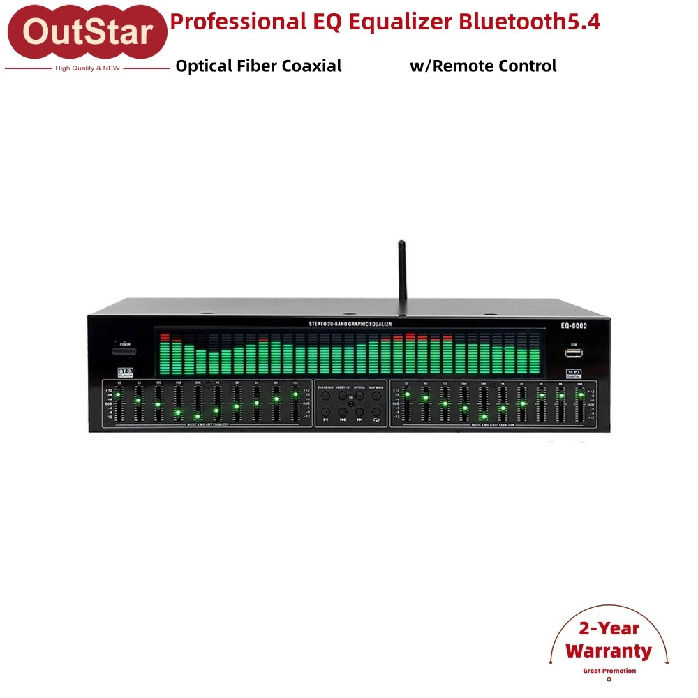 EQ8000 EQ Equalizer Bluetooth5.4 Optical Fiber Coaxial Audio Decoder Processor