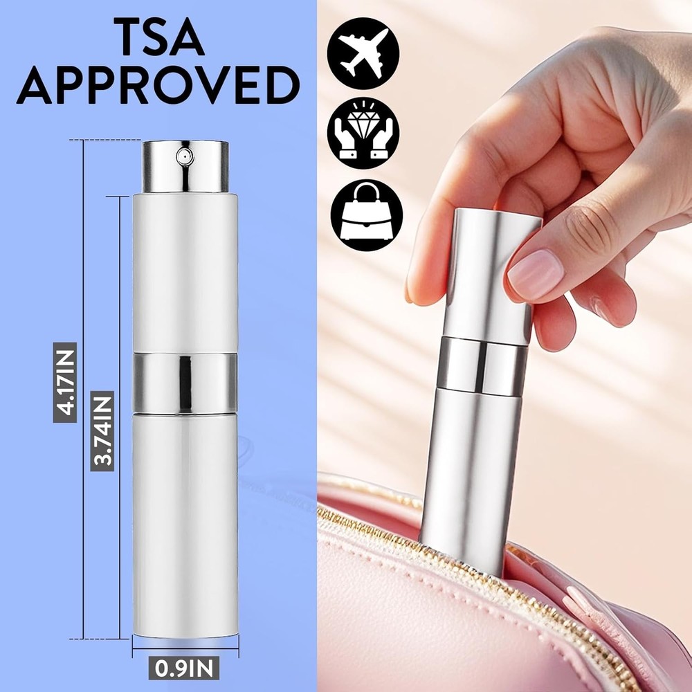 Travel Perfume Bottle Refillable - Cologne Spray Atomizer Mini - Small 6 PACK