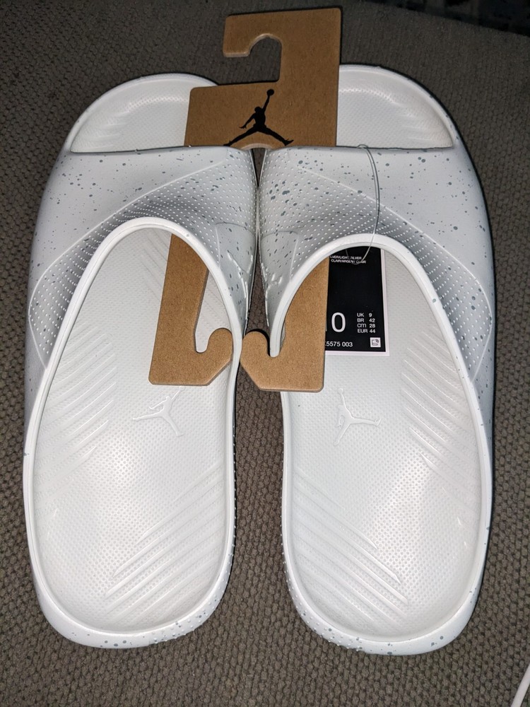 New Nike Jordan Post Slides Light Silver Mens Size 10