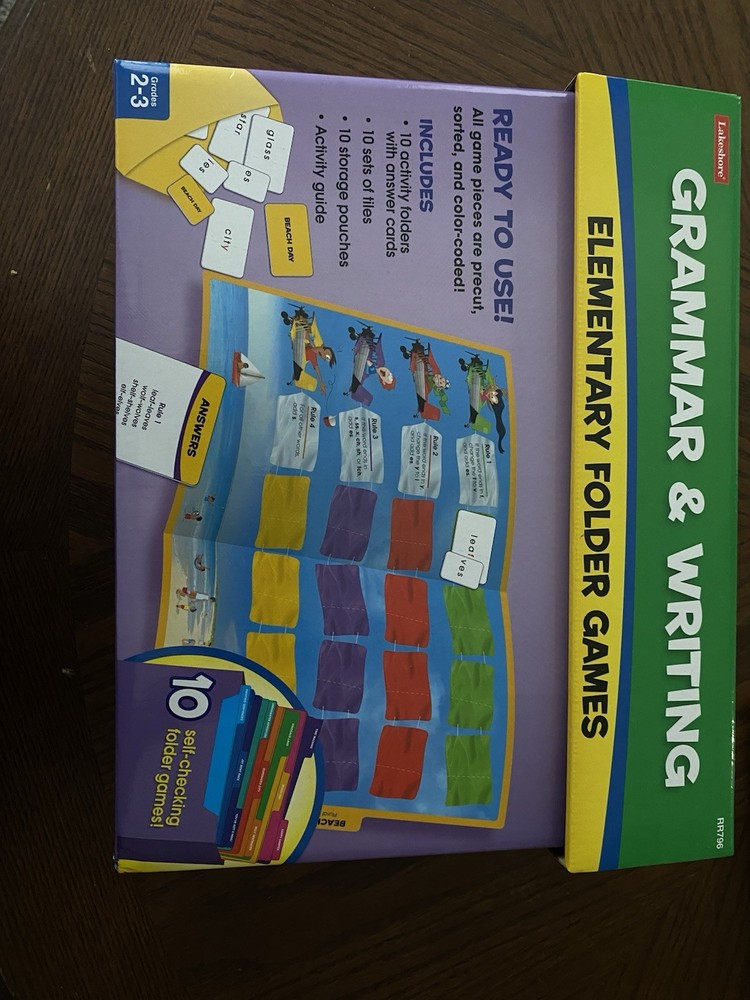 Lakeshore Reading Comprehension Elementary Folder Games Grades 2-3 SEALED