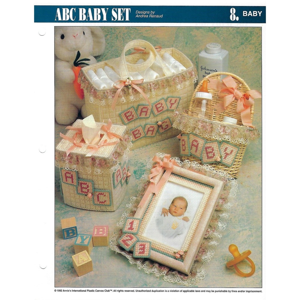 ABC Baby Set Plastic Canvas Pattern Annie's International Pattern Club