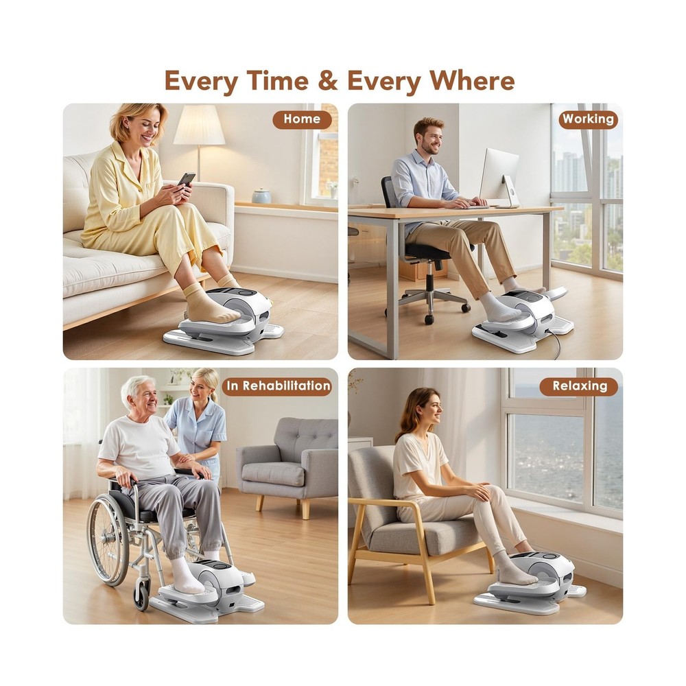 Under Desk Elliptical Exercise Machine, Mini Elliptical Leg Exerciser As Seen...