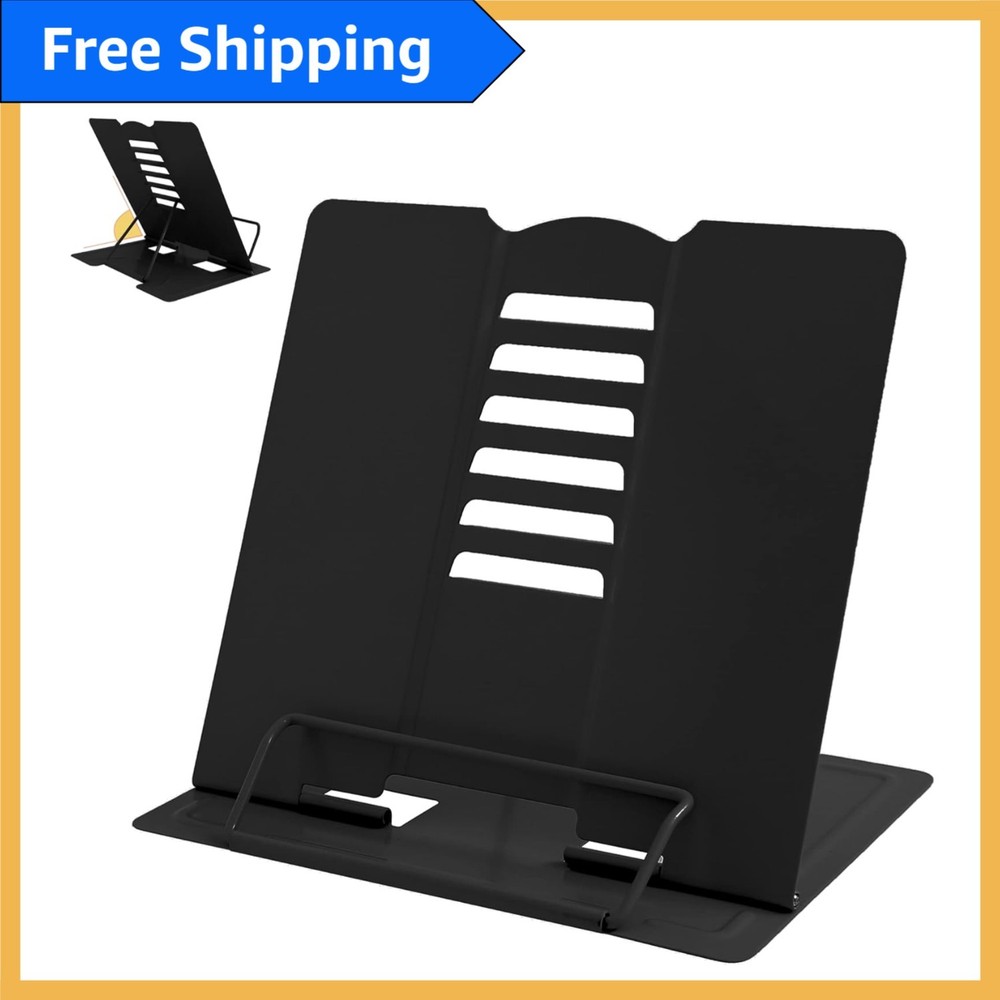 Versatile Adjustable Book Stand with Non-Slip Design - Modern Reading Aid