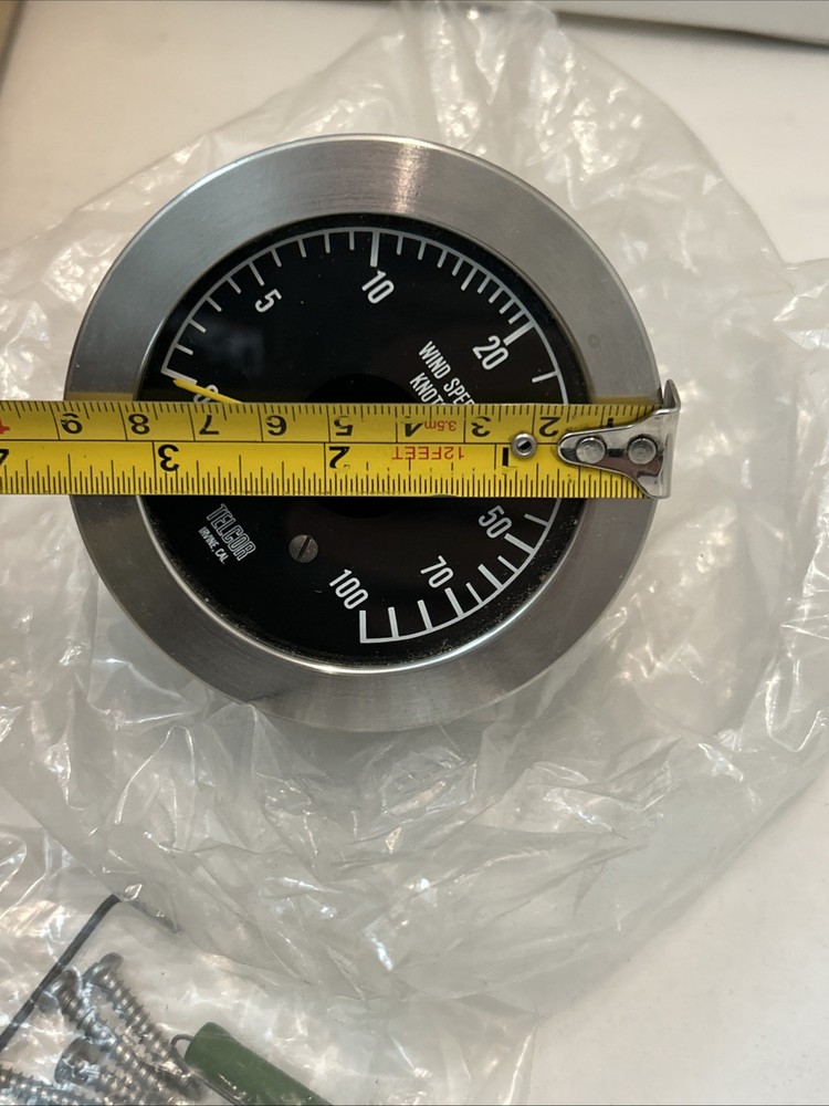 Telcor Boat Marine Analog 3” Wind Speed Indicator , Model 221A