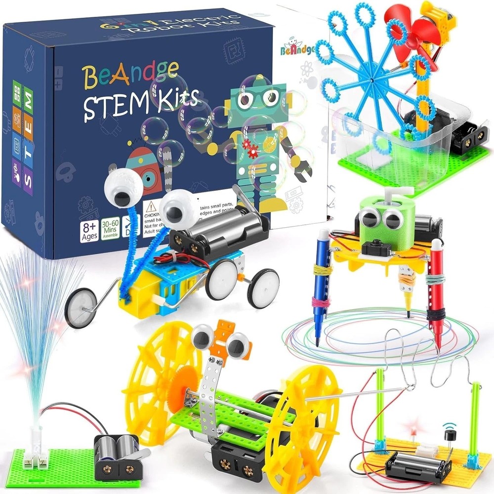 6 in 1 STEM Robotics Kit for Ages 8-12 - Fun Coding & Engineering Activities