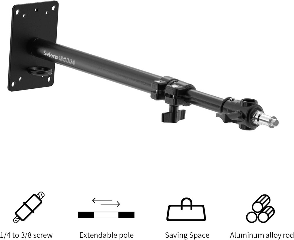 Photography Studio Wall Mount, Camera Wall Ceiling Mount Boom Arm