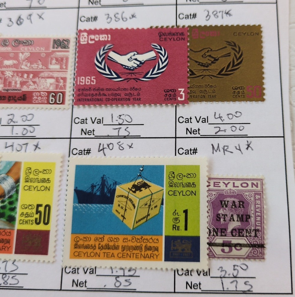 APC 5571 Ceylon MH scv $40 on circuiit sheets all identified