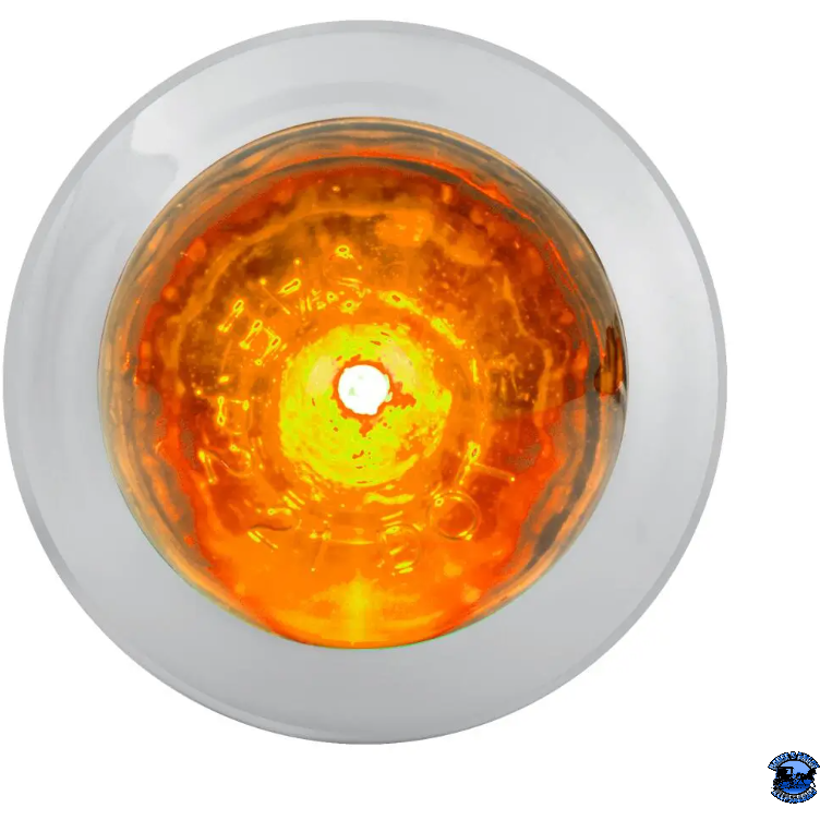 Grand General 1" Mini Push/Screw watermelon LED Light With Chrome Plastic Bezel