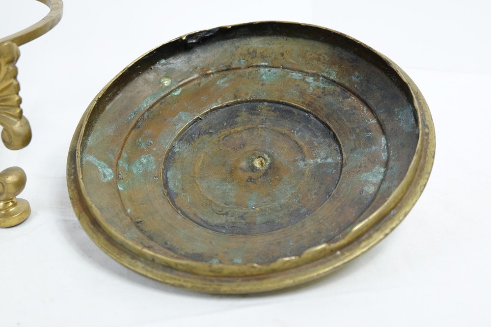 Brass Large Couldron Pot w/ Lid & Stand