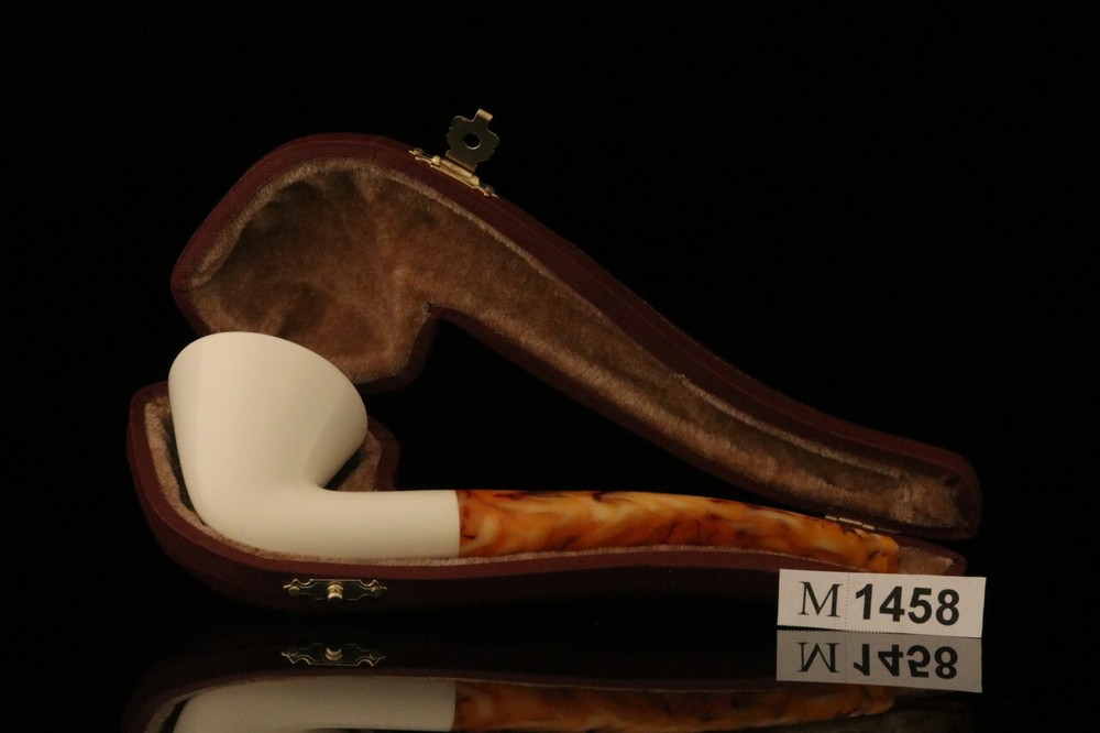Modern Dublin Block Meerschaum Pipe with fitted case M1458