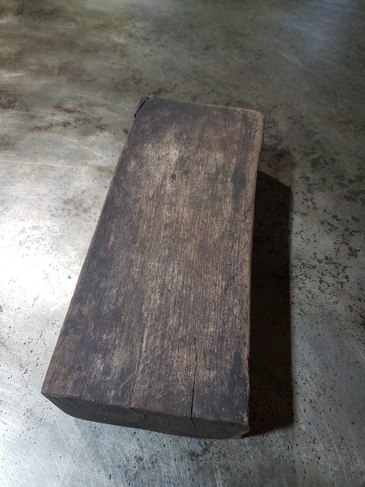 Walnut Live Edge thick Wood Block Rustic Planter Old Primitive