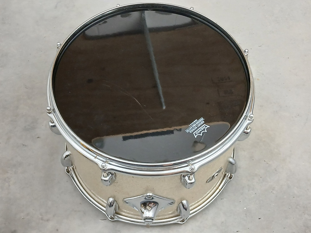 SLINGERLAND 10X14" SILVER SPARKLE TOM DRUM, 5-ply