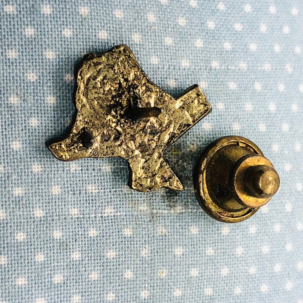 Vtg Texas Souvenir State Shaped Lapel Pin