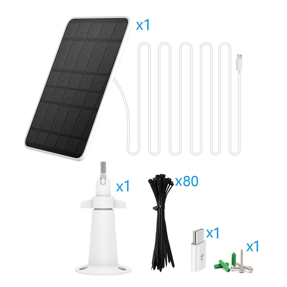 Solar Panel 2in1 Micro USB+Type-C Solar Panels Solar Cells Charger for Camera