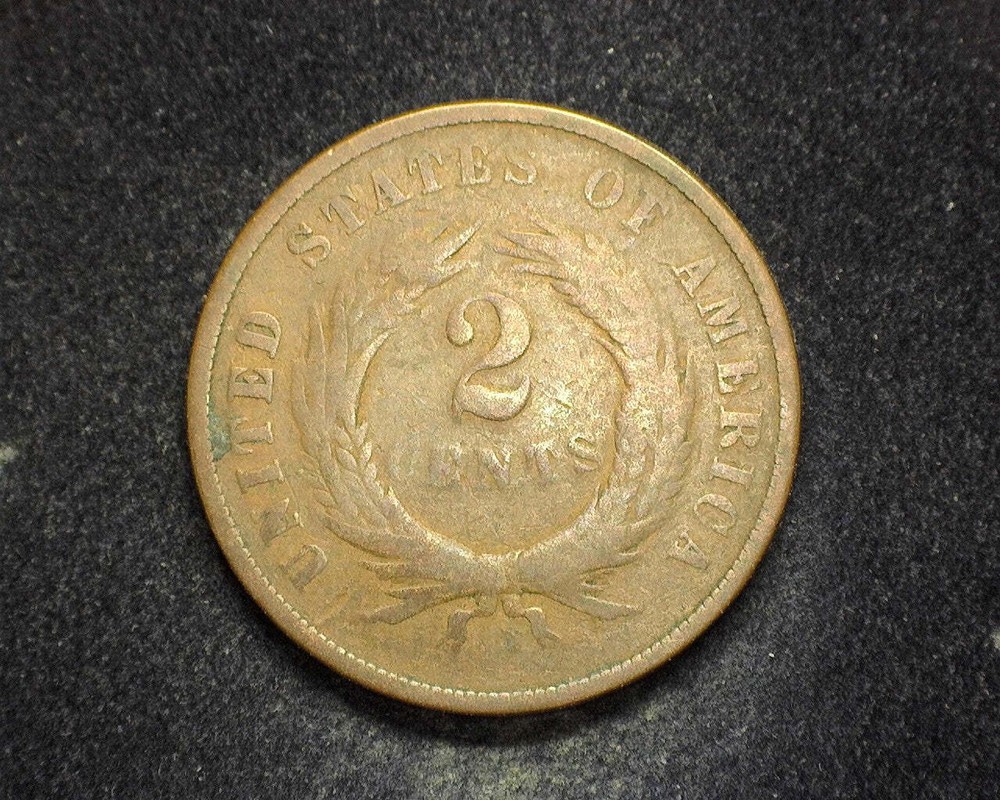 HS&C: 1867 Two Cent Piece VG - US Coin