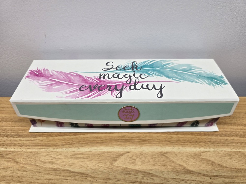 Seek Magic Everyday Decorative Storage Box With Feather Print