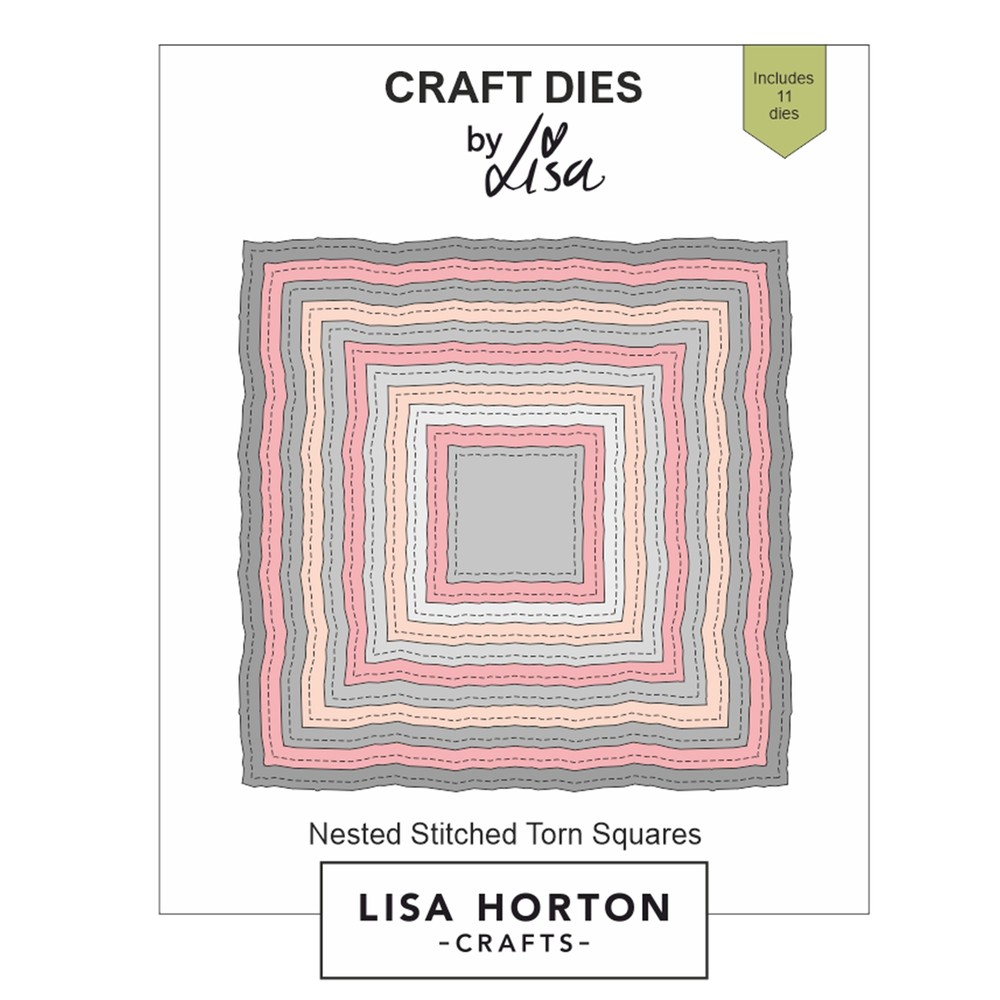 Lisa Horton Crafts Dies-Torn Edge Squares