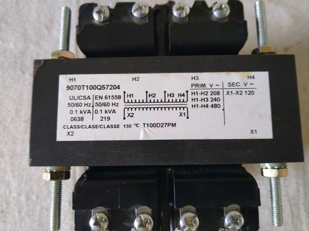 SQUARE D INDUSTRIAL CONTROL TRANSFORMER 9070T100Q57204