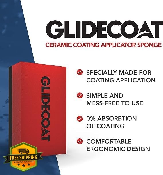 Glidecoat Ceramic Coating Applicator Sponges 2 Pack Smooth Application