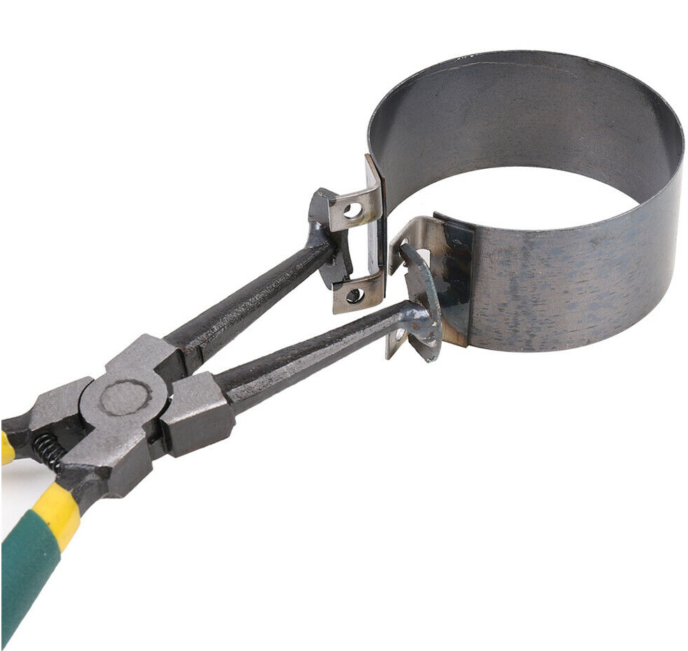 Car Professional Piston Ring Compressor Cylinder Installer Plier & 14 Band Tools