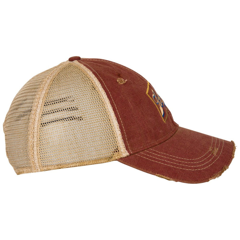 Schlitz Embroidered Patch Adjustable Hat Red