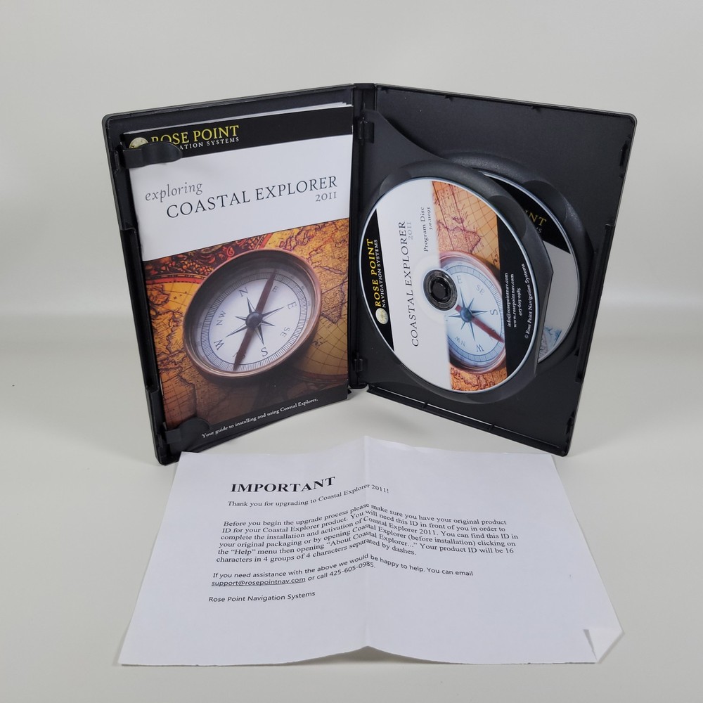 Rose Point Navigation Systems Coastal Explorer 2011 PC/DVD Nav Software NO KEY