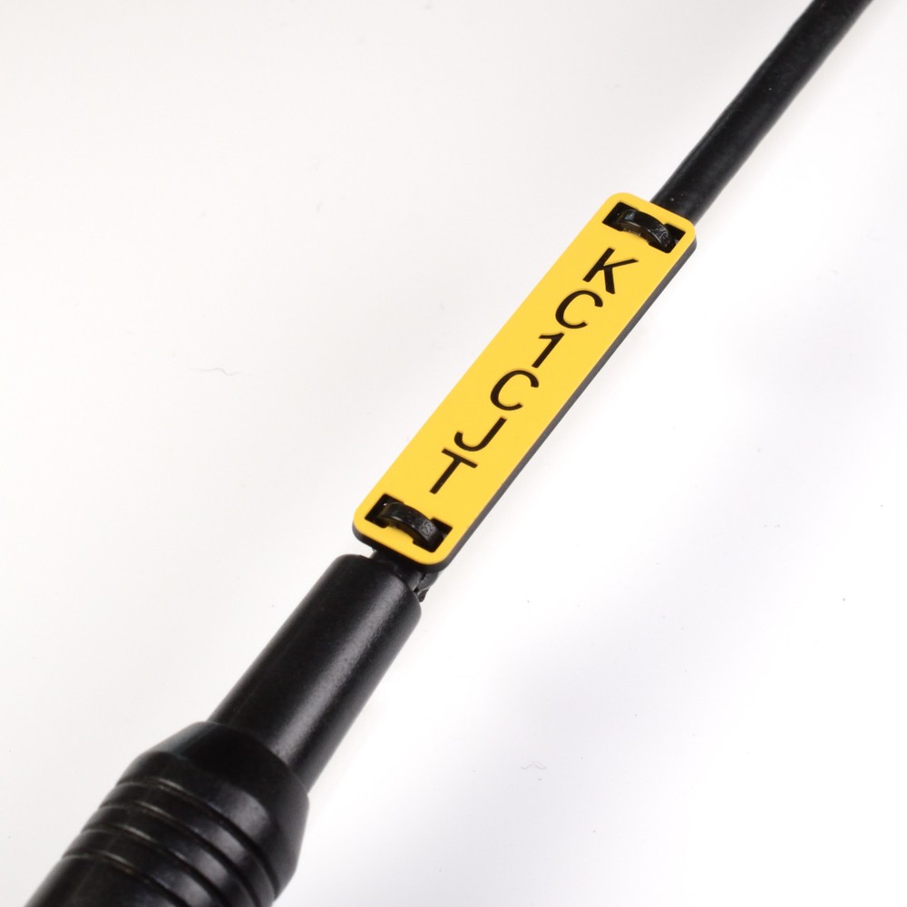 CALL SIGN ANTENNA TAG WITH VERTICAL LETTERING
