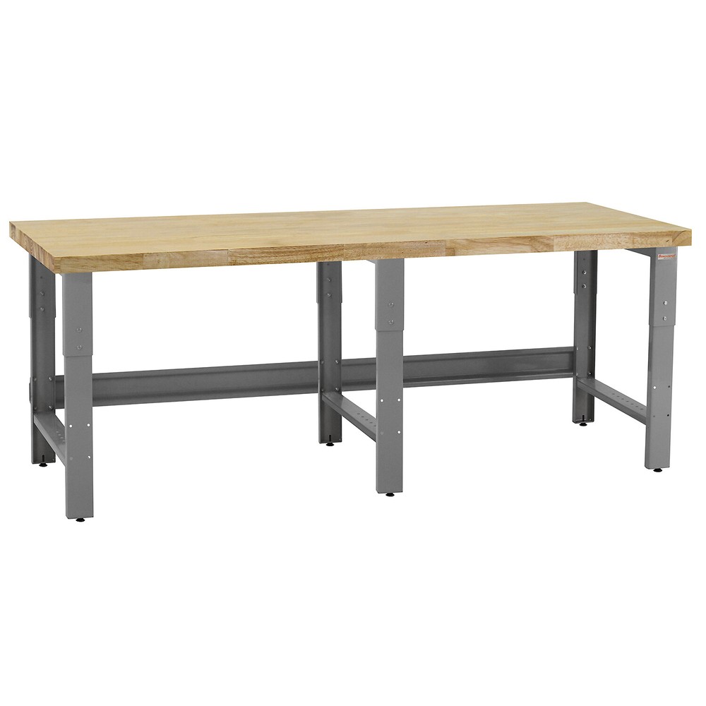 BenchPro R Series Solid Maple Top 24"D x 120"W Production Work Table