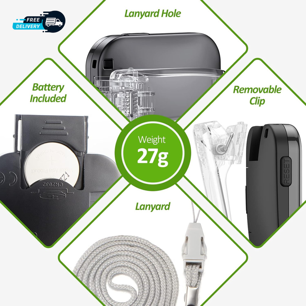 3D Pedometer for Walking Simple Step Counter for Walking with Removable