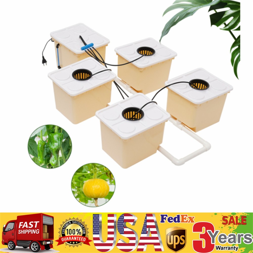 Hydroponics Deep Water Culture DWC Hydroponic System buckets Drip Growing System