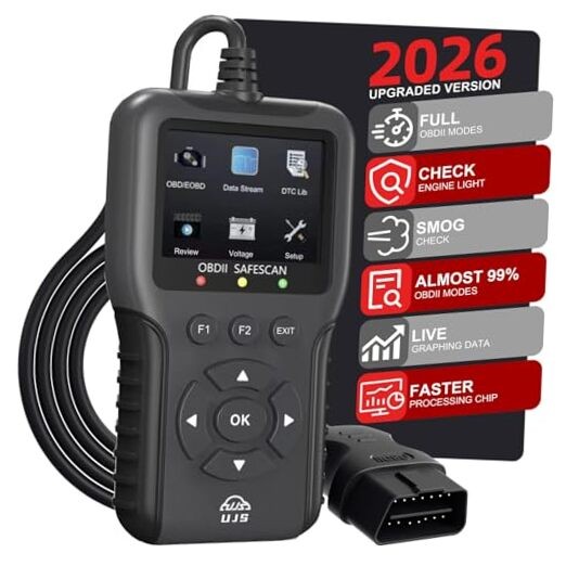 2026 Universal OBD2 Scanner - Check Engine Code Reader - 45000+ Black
