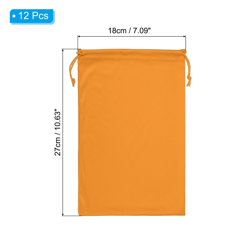 Ski Goggle Bag, 12 Pack Microfiber Snow Goggles Case Sleeve, Orange